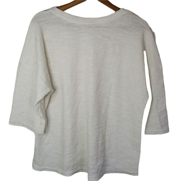 Lo Posh White Shimmery Studded Top Sz M - Picture 3 of 9